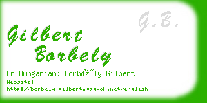 gilbert borbely business card